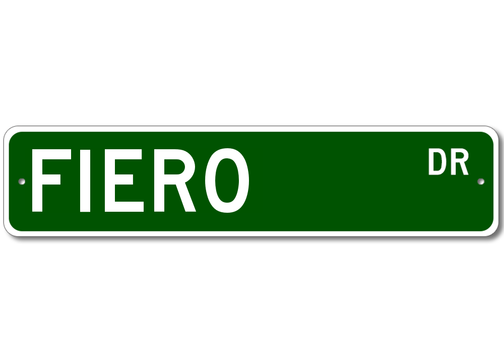 FIERO Street Sign Personalized Last Name Signs 