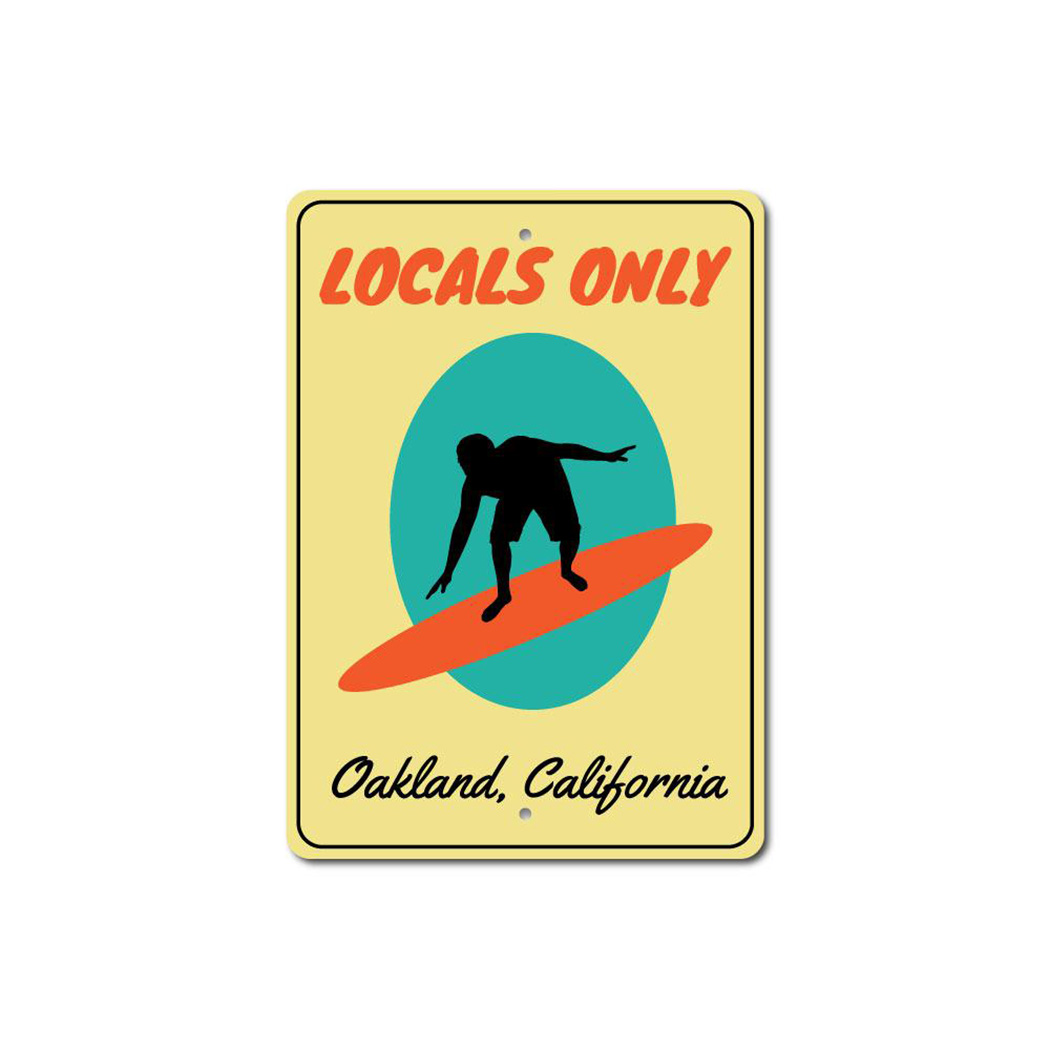 Locals Only Surfing Personalized Sign | eBay