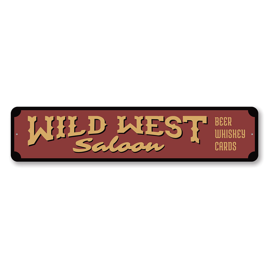 Wild West Saloon, Pub Beer Whiskey Sign, Country Saloon, Old