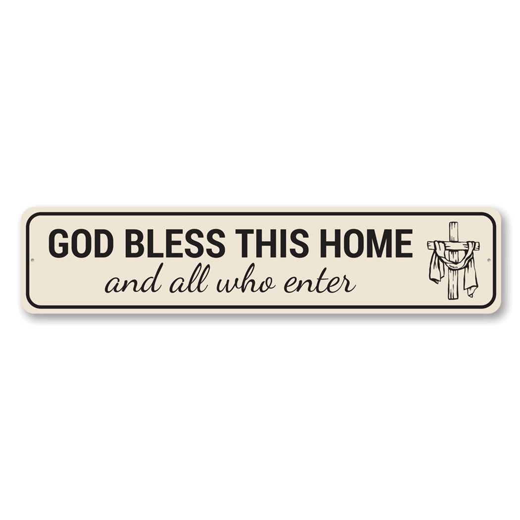 God Bless This Home Sign, Religious Sign, Christian Inspirational