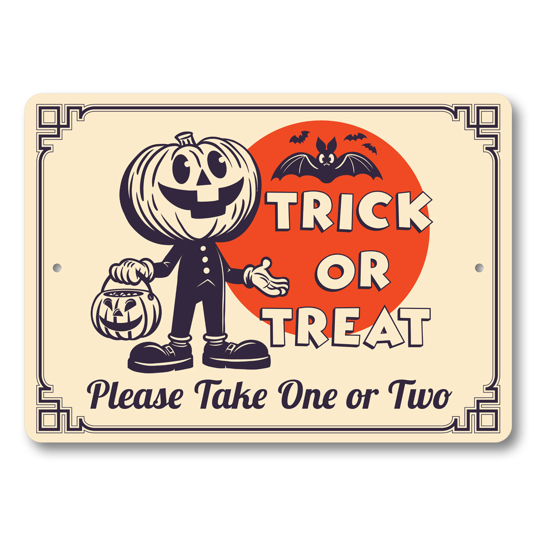 Trick Or Treat Please Take One Or Two Halloween Sign | eBay