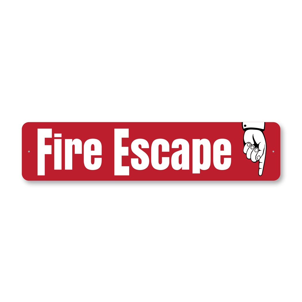 USAヴィンテージ FIRE ESCAPE ライトボックス サイン 看板 Vintage Fire Escape Metal Sign | eBay