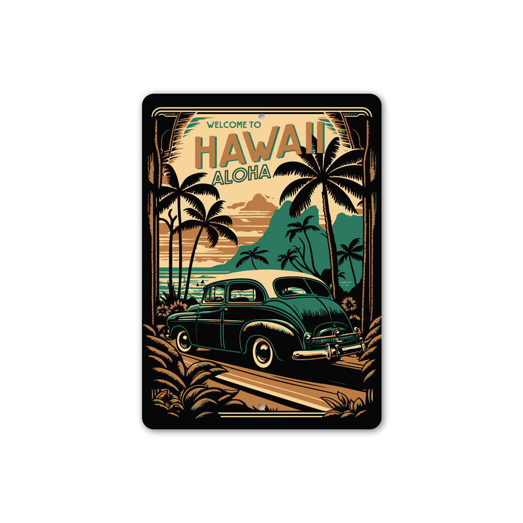 aloha voyageページ Aloha Welcome To Hawaii Metal Sign | eBay