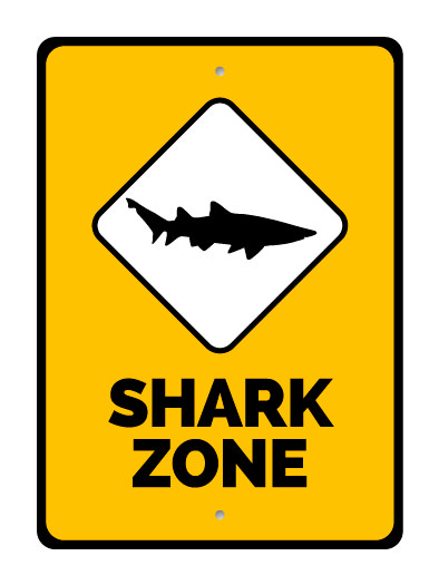 Shark Zone, Beach Warning Sign, Coastal Sign, No Swimming Metal Sign | eBay