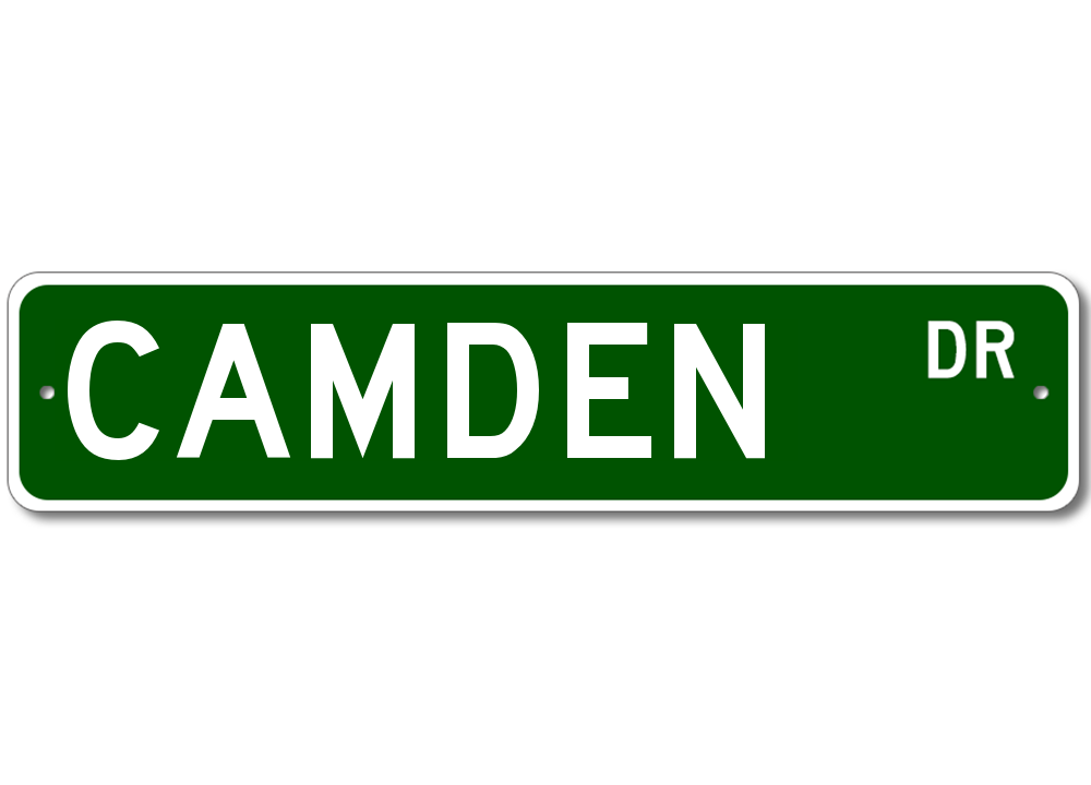 CAMDEN Street Sign - Personalized Last Name Sign | eBay