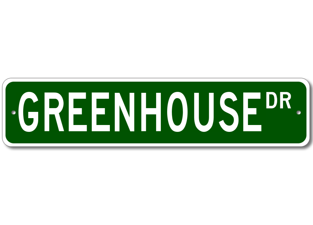 GREENHOUSE Street Sign - Personalized Last Name Signs | eBay