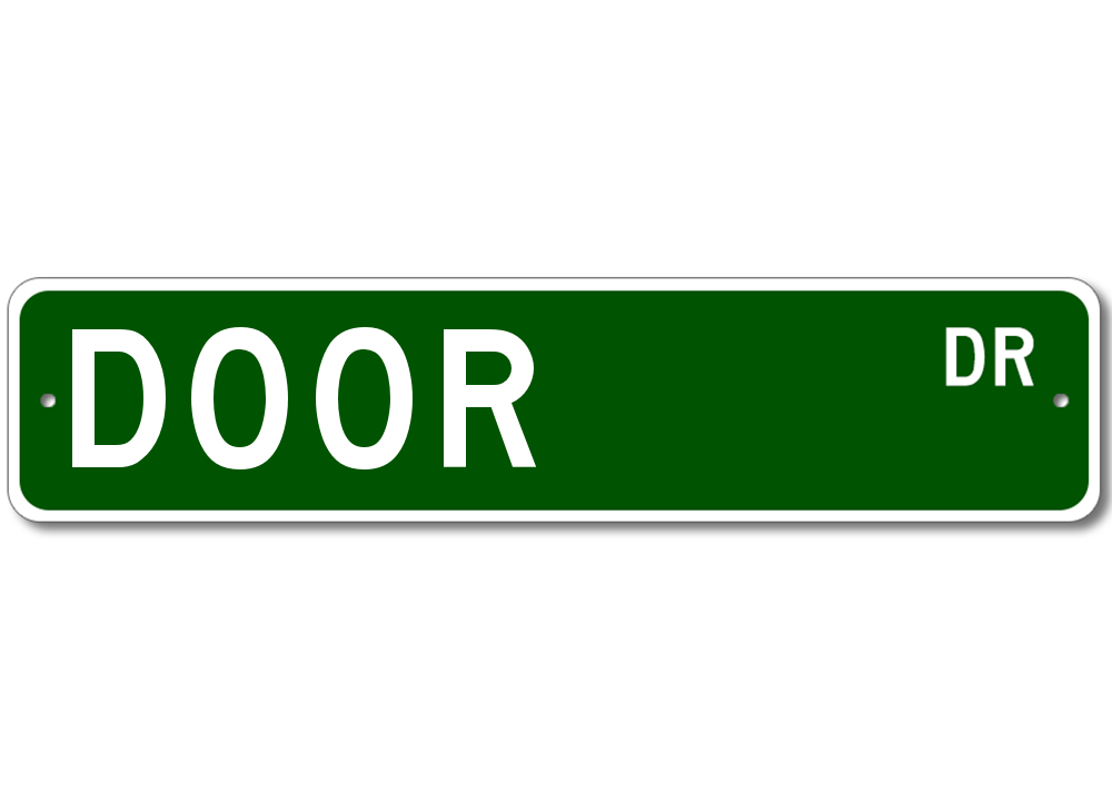 Personalized Last Name Sign DOOR Street Sign