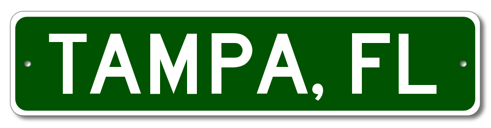 Tampa Florida Metal Wall Decor City Limit Sign Aluminum Ebay