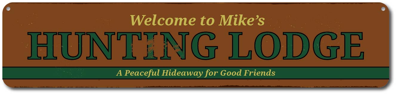 Wilderness Lodge Sign Personalized Welcome Wild Animals Sign ENSA1001912