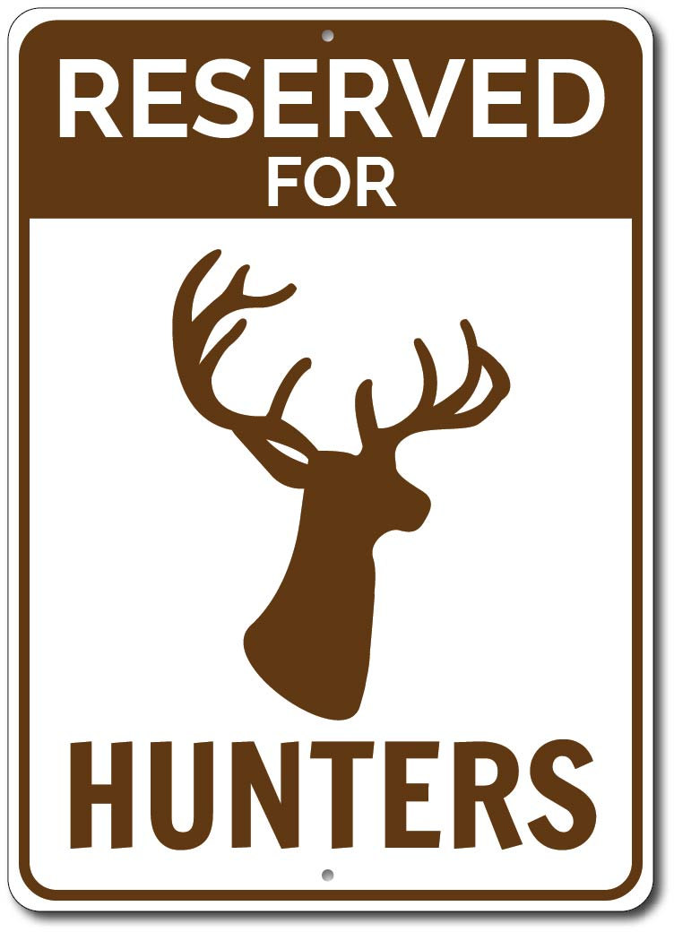 Hunter Parking Sign Hunting Lover Gift Deer Metal Wall Decor Aluminum Ebay