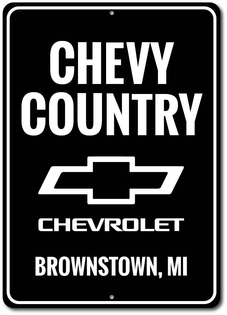 Personalized Corvette Garage Sign Personalized Chevy Man Cave Aluminum Decor
