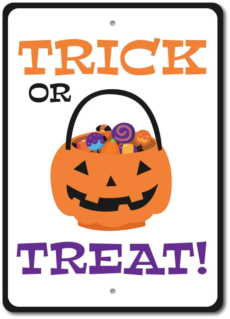 Trick Treat Sign, Halloween Candy Sign, Trick Or Treat Sign ENSA1002995