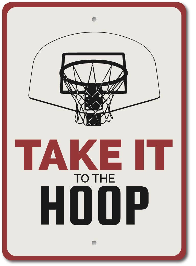 Hoop Sign, Basketball Hoop Sign, Basketball Phrase Sign ENSA1003090 | eBay