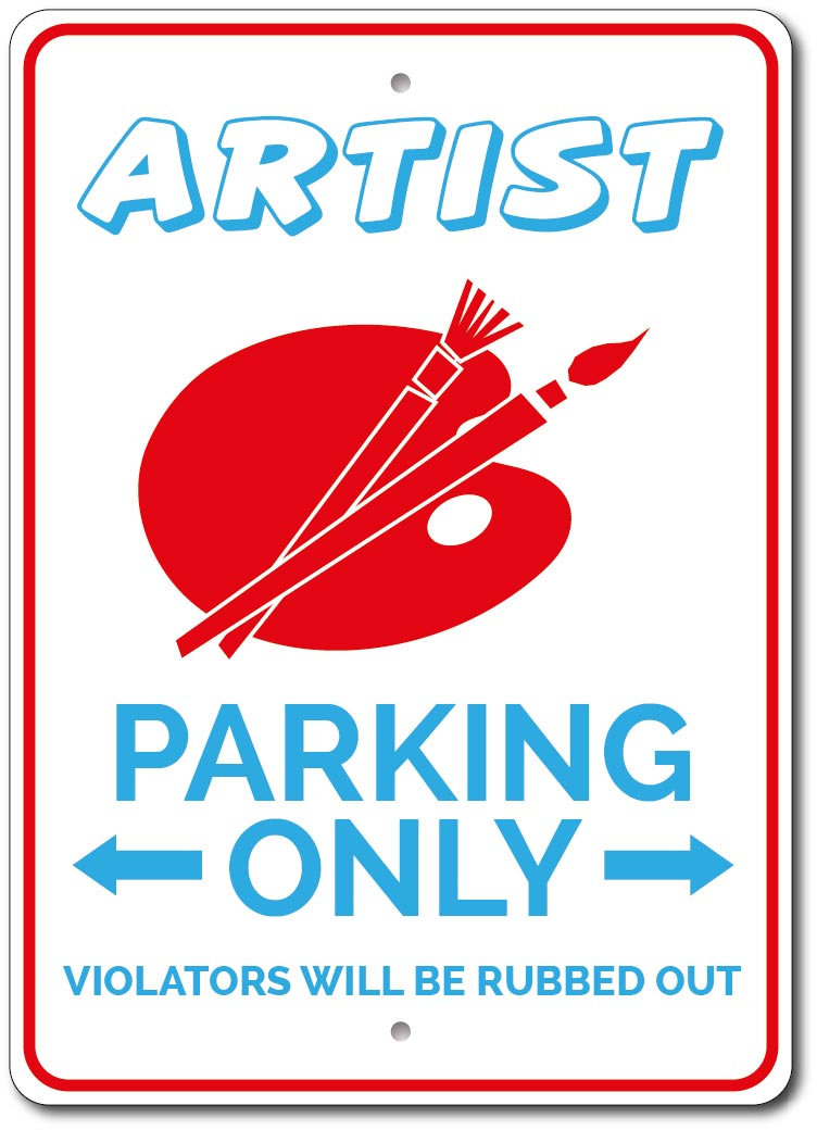Painter Sign, Artist Parking Sign, Artist Sign, Artist Decor