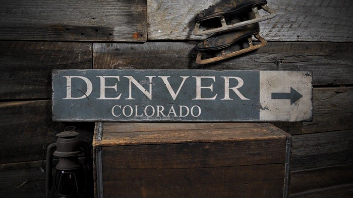 Denver Colorado Custom City Sign - Rustic Hand Made ...