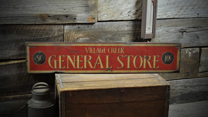 Custom General Store Sign - Rustic Hand Made Vintage Wooden Sign | eBay